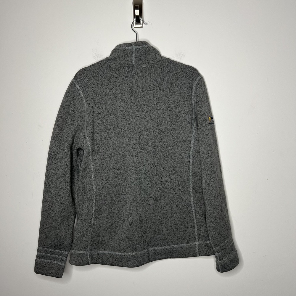 The North Face Jacket Womens XL Gray Fleece Full Zip Stand Collar Embroidered - Picture 2 of 12
